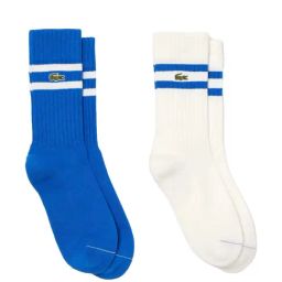 Lacoste Blue & White Blend Textured Socks-image-45