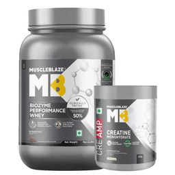 MuscleBlaze Biozyme Performance Whey 1 kg & Creatine Monohydrate CreAMP 0.55 lb Combo-image-22