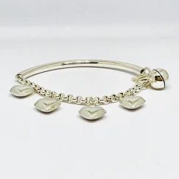 Arte Jewels 925 Sterling Silver Heart Charms Bracelet for Kids-image-65
