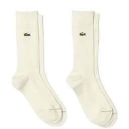 Lacoste White Blend Textured Socks Pack of 2-image-33