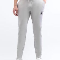 Uspa Active Grey Cotton Slim Fit Sports Trackpants-image-20