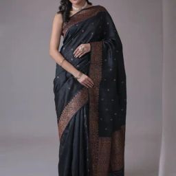 Zari Jaipur Black Woven Design Saree-image-26