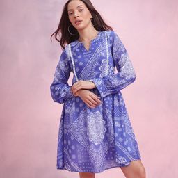 DressBerry Ethnic Motifs Print A-Line Dress-picture-41