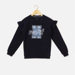 Allen Solly Girls Black Embroidery Full Sleeves Sweatshirt-picture-39