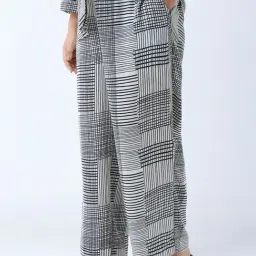 Gia by Westside Black Printed High-Rise Trousers-picture-6