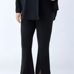 Gia by Westside Black Bootcut High-Rise Trousers-picture-34