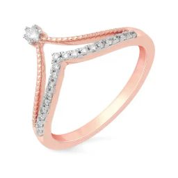 Malabar Gold and Diamonds 18k Rose Diamond Ring for Women-image-15