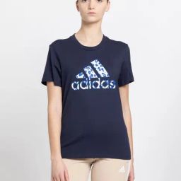 adidas Blue Cotton Printed T-Shirt-picture-5