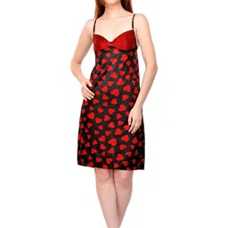 PHALIN Printed Satin Babydoll (Size- Free)-image-27