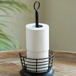 ExclusiveLane 'Forge Grid' Black Iron Kitchen Tissue Roll Holder-31
