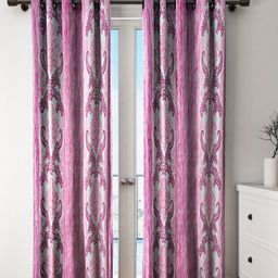 Cortina Set of 2 Pink PrintedDoor Curtains-47