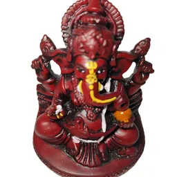Rare Planet Maroon & Black Lord Ganesh Religious Idol Showpiece-image-89
