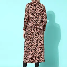 ANVI Be Yourself Zebra Print String Up Skirt with Shirt image 2