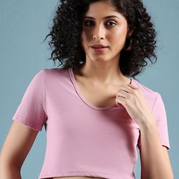 DressBerry Women V-Neck Pockets T-shirt-image-93