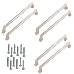 Atom CH-WE223-SS-08-106 203.2 mm (8 Inch) Zinc SS Finish Cabinet Pull Handle (Pack of 6)-image-96