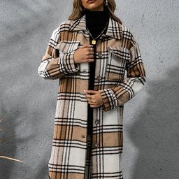 StyleCast x Revolte Checked Single-Breasted Overcoat-38