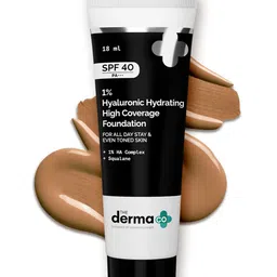The Derma co. 1% Hyaluronic Hydrating High Coverage Foundation 18 ml - Cinnamon 07-33