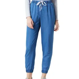 Miss Chase Blue Regular Fit Joggers-33