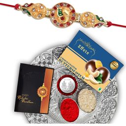 DeoDap Unisex 4 Pieces Rakhi Gift Set-image-70