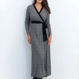 Cool & Sexy Checked Maxi Dress-image-51