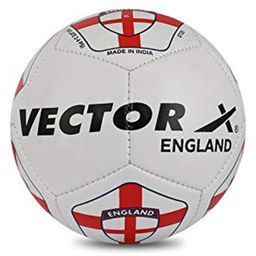 Vector X England Machine Stitched Football Size 5 - White Red-14