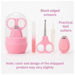 NeonateCare Baby Nail Trimmer Grooming Scissors & Nail Clipper Set Kit Manicure Set of 4 Pcs with Box Kids Nail Cutter- Multicolor ( color and design may vary)-image-4