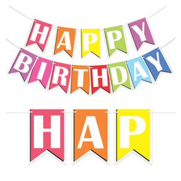 Wobbox Happy Birthday Banner Happy Birthday Decoration Items Multi Color -Pack Of 1-image-94