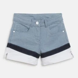 Tales & Stories Colour Blocked Shorts - Blue-picture-18
