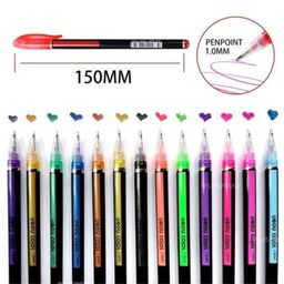 PLUSPOINT Neon Gel Pens For Coloring 24 Glitter Gel Pen Highlighter Pen For Writing Drawing Art Markers School Stationery, Gel Glitter Pens For Adult Coloring Books-20