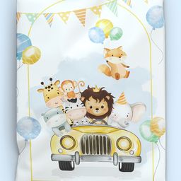 Fancy Fluff Organic Baby Comforter - Joy Ride-image-34