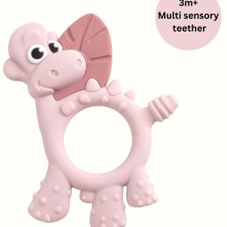 BiBaDo Dotty the Dinosaur- Silicone Multi Sensory Teether - Blush- 3m+-image-36