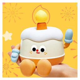 Flaze Birthday Cake Night Light, Birthday Cake Decorating Lamp, LED Cake Mold USB Rechargeable Kids Night Light for Bedroom with Music - 500mah 3 Level Dimmable Nursery Lamp for Christmas Birthday Party, -PACK OF 1-( COLOR AND DESIGN MAY VARY )-22