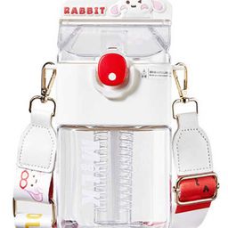 SANJARY BPA Free Plastic Cute Animals Square Water Bottle for kids 950 ml color design may vary-image-52