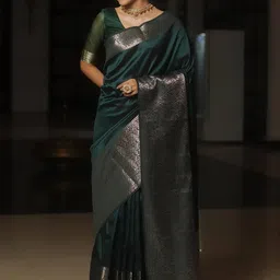 BerMondsey Woven Design Zari Silk Blend Banarasi Saree-picture-43