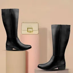 Bxxy Women Casual Block-Heeled Winter Boots-45
