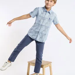 U.S. Polo Assn. Kids Boys Classic Opaque Printed Casual Shirt-picture-8