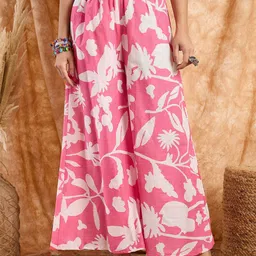 InWeave Women Floral Printed Wide Leg Palazzos-image-99