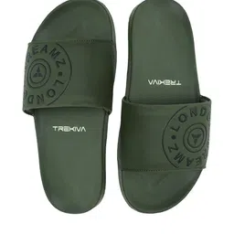 Trekiva Men Olive Solid Rubber Casual Regular Flip Flops-picture-21
