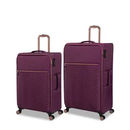 IT luggage Set Of 2 Textured Soft-Sided Trolley Suitcases-33