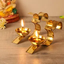 Amaya Decors Set Of 2 Om Akhand Brass Dia-20
