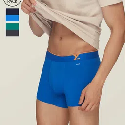 XYXX Men Pack Of 3 Traq Silver Cotton Trunk-35