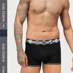 Zoiro Pack Of 2 Printed Detail Trunks-picture-33