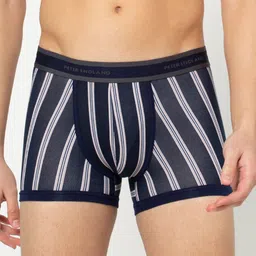 Peter England Men Navy Blue & White Striped Trunks PIWTNY9156032-image-91