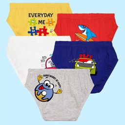 NUSYL Boys Pack Of 5 Printed Cotton Basic Brief NUBCBRFPO5.0012-image-92