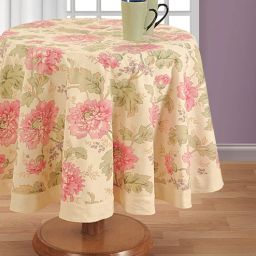 swayam Floral Cream & Pink Cotton Table Cloth-picture-32