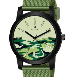 HECTOR Men Green Printed Dial & Green Straps Analogue Watch HC22-image-77