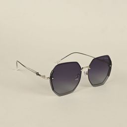 IDOR Unisex Oval Sunglasses with Polarised and UV Protected Lens IDOR-3072-GRY-1