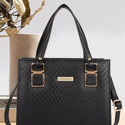 GRAADA Women Textured Structured Leather Handheld Bag-image-36