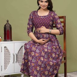 CORSICA Floral Print Maternity Maxi Dress-picture-45