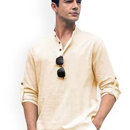 EdinWolf Men Band Collar Straight Kurta-picture-43